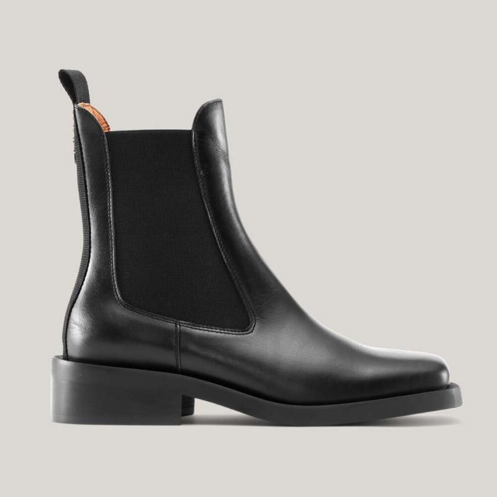 Ganni Square Toe Wide Welt Chelsea Boot